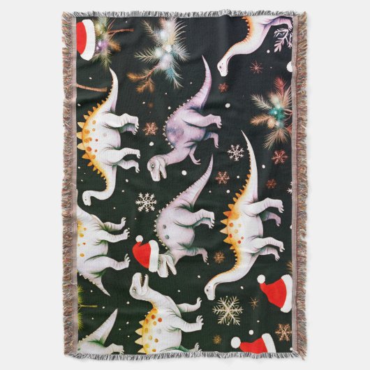 Weihnachtsdinosaurier Decke (Vorderseite Vertikal)