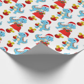 Weihnachtsdinosaurier-gefliester Party-Packung Geschenkpapier (Ecke)