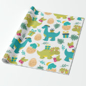 Weihnachtsdinosaurier Geschenkpapier (Ungerollt)