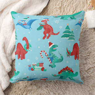 Weihnachtsdinosaurier Kinder Spaß Urlaub Winter Kissen