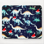 Weihnachtsdinosaurier Mousepad (Vorne)