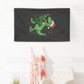 Weihnachtsdinosaurier Santa T Rex Banner (Insitu)