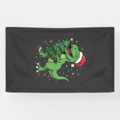 Weihnachtsdinosaurier Santa T Rex Banner (Horizontal)