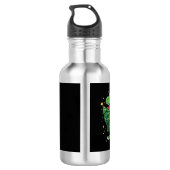 Weihnachtsdinosaurier Santa T Rex Edelstahlflasche (Rückseite)