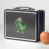 Weihnachtsdinosaurier Santa T Rex Metall Brotdose (Beispiel)