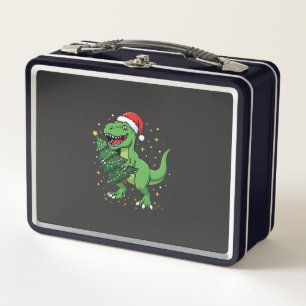 Weihnachtsdinosaurier Santa T Rex Metall Brotdose