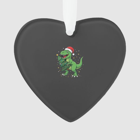 Weihnachtsdinosaurier Santa T Rex Ornament (Vorderseite)
