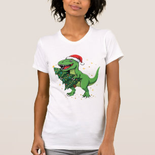 Weihnachtsdinosaurier Santa T Rex T-Shirt