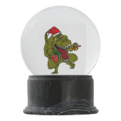 Weihnachtsdinosaurier-Schnee-Kugel Schneekugel (Rückseite)