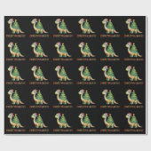 Weihnachtsdinosaurier T Rex Dino Weihnachtsbaumlic Geschenkpapier (Flach)