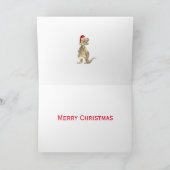 Weihnachtsdinosaurier T Rex Pterodactyl Velocirapt Karte (Innenseite)