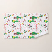 Weihnachtsdinosaurier und Schneemann Badhandtuch Set (Handtuch)