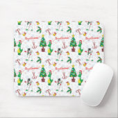 Weihnachtsdinosaurier und Schneemann Mousepad (Mit Mouse)