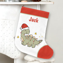 Weihnachtsdinosaurier Weihnachtsmannmütze Name Kin