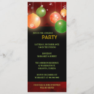 Weihnachtsdisco-Ball-Luxe Feiertags-Party Einladung
