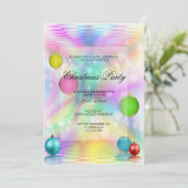 Weihnachtsdisco Baubles Weihnachtsfest Party Einladung (Stehend Vorderseite)