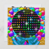 Weihnachtsdisco-Party - SRF Einladung (Vorne/Hinten)