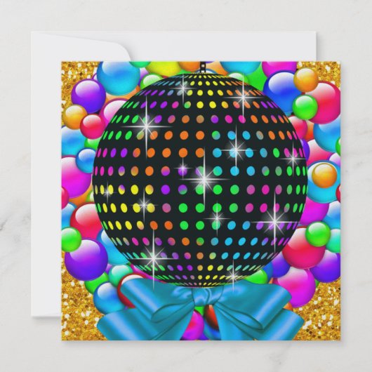 Weihnachtsdisco-Party - SRF Einladung (Vorderseite)