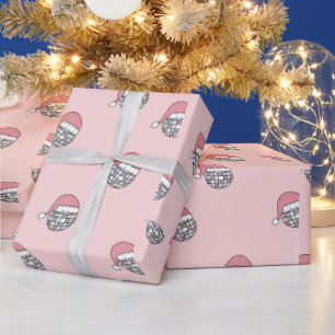 Weihnachtsdisko Rosa Geschenkpapier