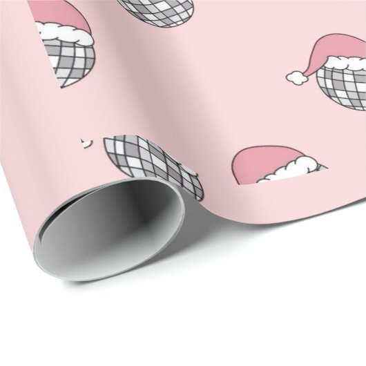 Weihnachtsdisko Rosa Geschenkpapier (Rolleneckpunkt)