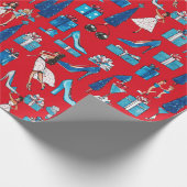 Weihnachtsdiva Wrapping Paper Geschenkpapier (Ecke)
