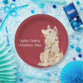 Weihnachtsdogtwinkel anpassbar pappteller (Party)