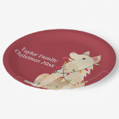 Weihnachtsdogtwinkel anpassbar pappteller (Schrägansicht)
