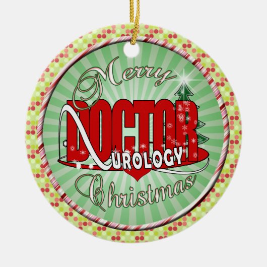 WEIHNACHTSdoktor UROLOGY UROLOGIST Keramikornament (Vorne)