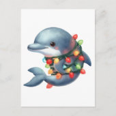 Weihnachtsdolphin Postkarte (Vorderseite)