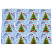 Weihnachtsdolphin-Seawette-Party Große Geschenktüte (Vorderseite)