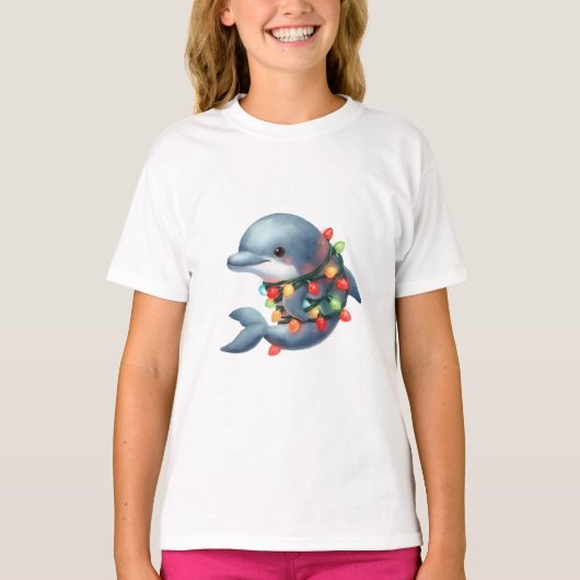 Weihnachtsdolphin T-Shirt (Vorderseite)