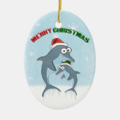 Weihnachtsdolphine Ornament (Vorne)