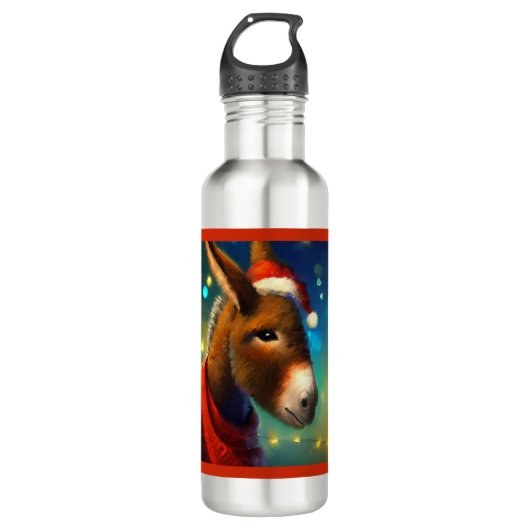 WeihnachtsDonkey 3 Edelstahlflasche (Vorderseite)