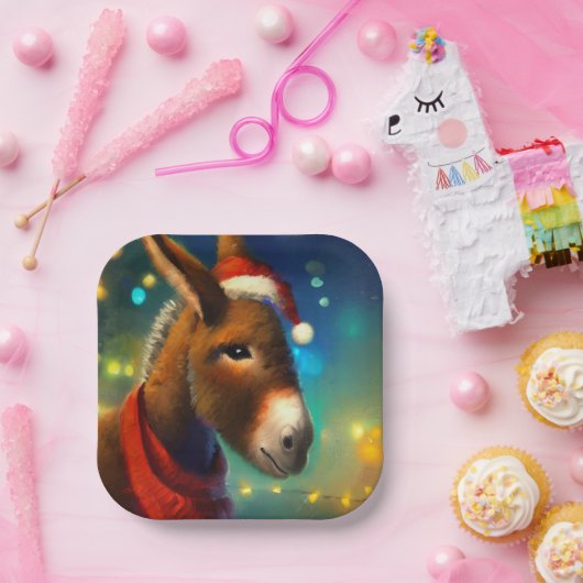 WeihnachtsDonkey 3 Pappteller (Party)