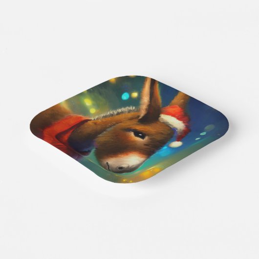 WeihnachtsDonkey 3 Pappteller (Gewinkelt)