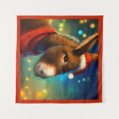 WeihnachtsDonkey 3 Wandteppich (Vorderseite (Horizontal))