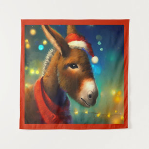 WeihnachtsDonkey 3 Wandteppich