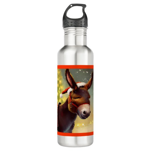WeihnachtsDonkey 4 Edelstahlflasche (Vorderseite)