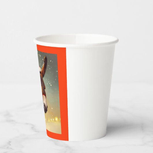 WeihnachtsDonkey 4 Pappbecher (Links)