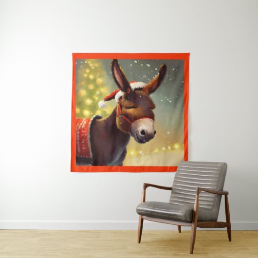 WeihnachtsDonkey 4 Wandteppich (Beispiel)