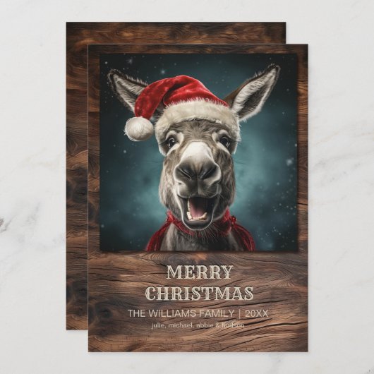 WeihnachtsDonkey Einladung (Vorne/Hinten)