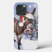 Weihnachtsdonkey mit lustigem rotem Hut Case-Mate iPhone Hülle (Rückseite)