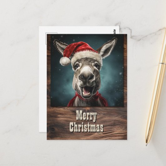 WeihnachtsDonkey Postkarte (Vorderseite/Rückseite Beispiel)