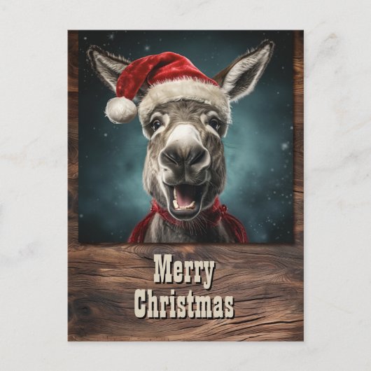 WeihnachtsDonkey Postkarte (Vorderseite)