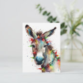 WeihnachtsDonkey Postkarte (Stehend Vorderseite)