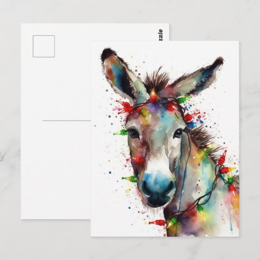 WeihnachtsDonkey Postkarte (Vorne/Hinten)