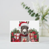 Weihnachtsdonkey Postkarte (Stehend Vorderseite)