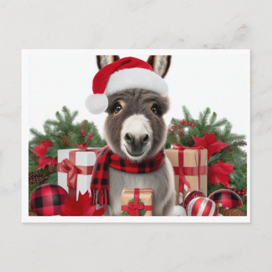 Weihnachtsdonkey Postkarte (Vorderseite)