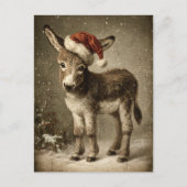 WeihnachtsDonkey Vintag Postkarte (Vorderseite)