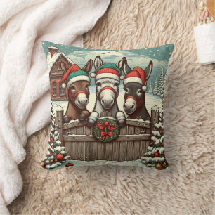 Weihnachtsdonkeys pinkeln kissen
